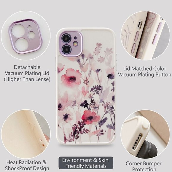 NEW iPhone 12/11/Pro/Max Watercolor Flowers case - Picture 3 of 11